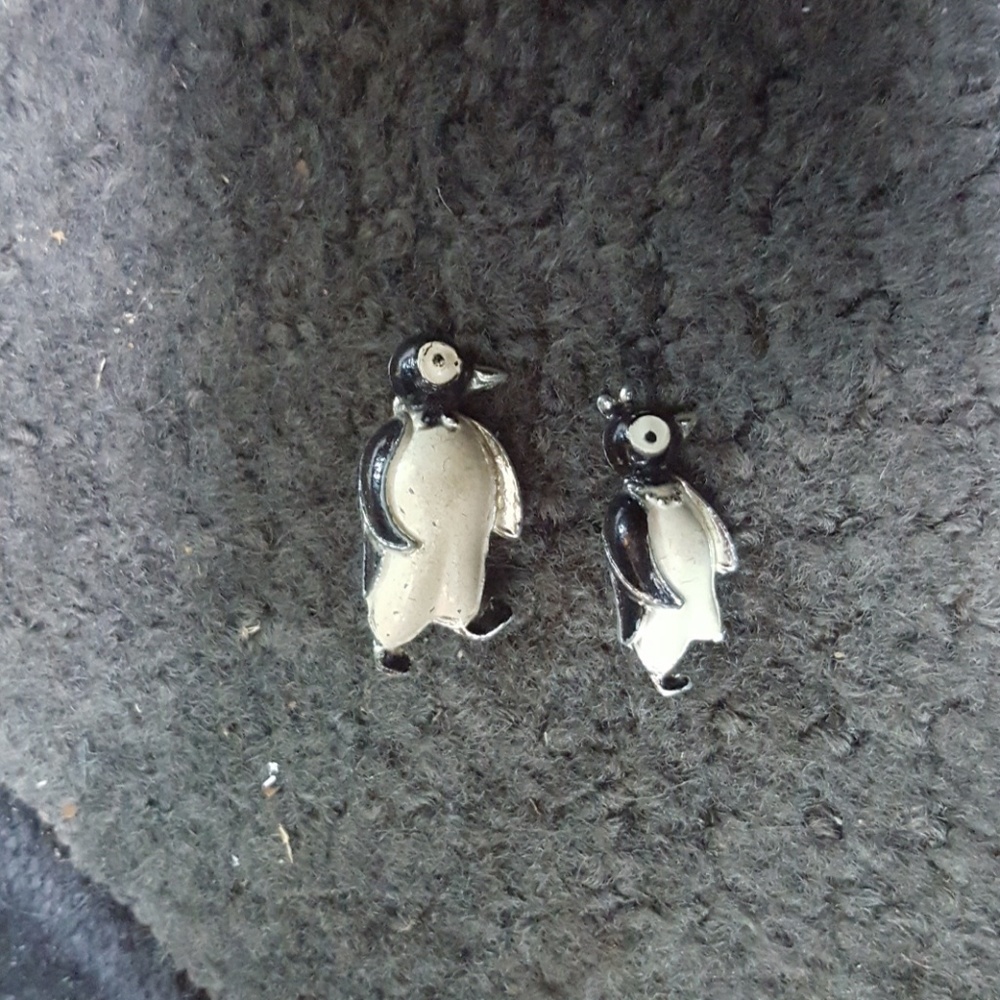 Cute Mr. And Mrs.Penguin pin set